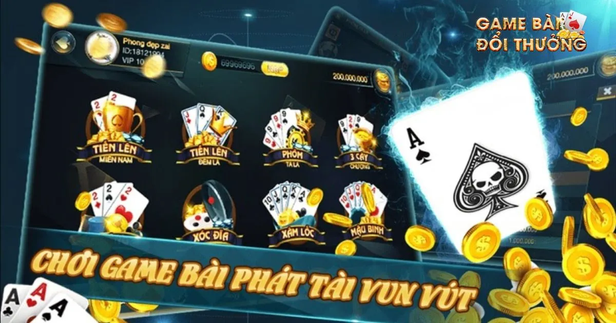 Các loại game trong Game bài đổi thưởng Go88